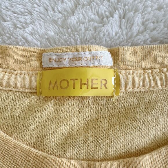 Mother Tank Women's Size S Yellow Blue "El Sol" The Sun 100% Cotton - Picture 4 of 8